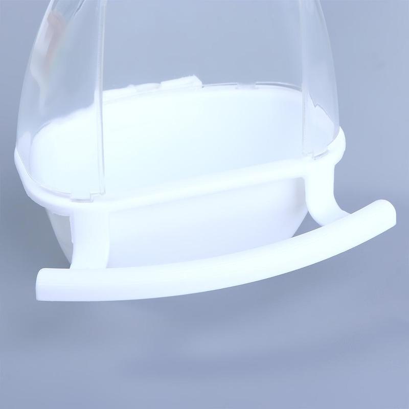 Product Introduction of ROSY PETS Splash Proof PP Material Perching Fix on Cage Playing and Eating Bird Cage Decor Parrot Supplies Birds Watering Bowl Bird Food Container Bird Feeder 9