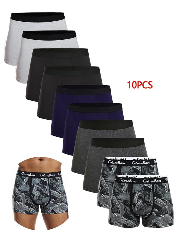 Men's Colorblock Boxer Briefs, Regular Fit Soft Breathable Underwear for Daily Wear,  Men's Underwear for All Seasons 4