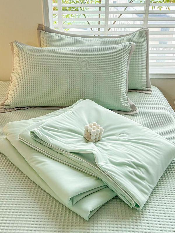 Bộ ga gối băng lạnh,bọc đệm dày tối đa 30cm,mix 4 món kèm chăn thun lạnh,1m6,1m8,2m