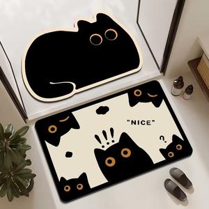 Tikar Penyerap, untuk Bilik Mandi, Kusyen Tempat Duduk Tandas, Tikar Kaki, Cepat Kering, Sesuai untuk Bilik Mandi, Pancuran Mandi, Pintu Masuk, Tahan Kotoran, Tikar Kaki Bath Supplies minion  hand  soap  dispenser