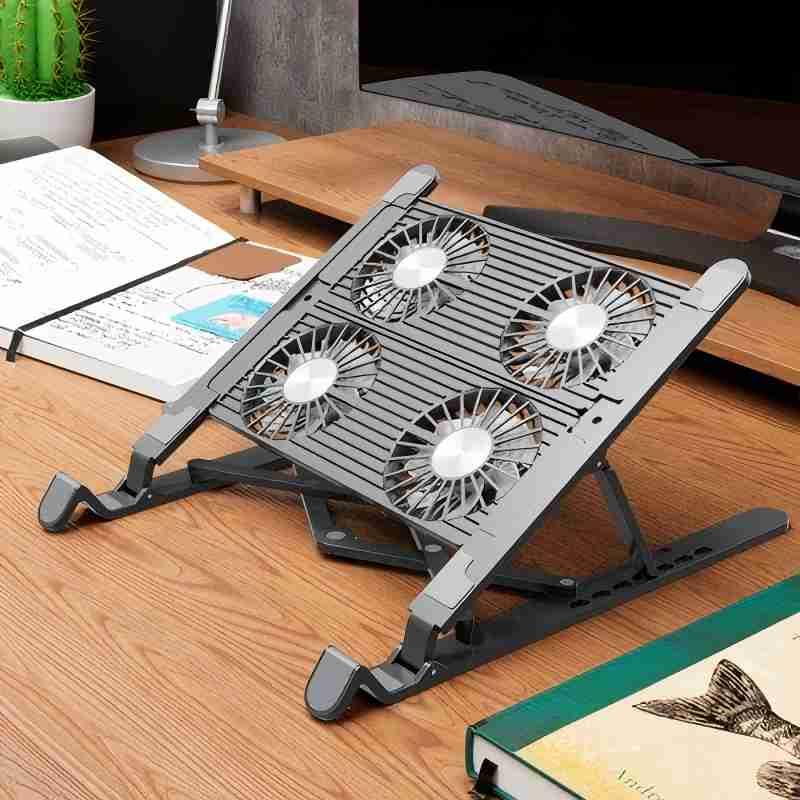 HỎA TỐC Kệ LAPTOP MACBOOK kệ Tản Nhiệt Chất Lượng có Quạt USB LED Chạy Mạnh Êm kê laptop đế tản nhiệt laptop cooling sound