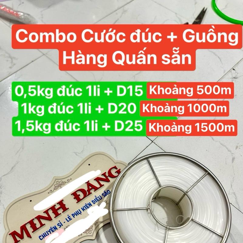 Cước đúc thả diều Gỡ Sẵn + Guồng Tay : hàng đẹp ,cam kết không mấu nối