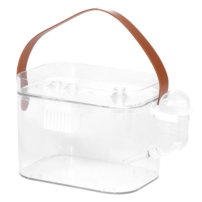 Product Introduction of New Transparent Hamster Cage with Handle Portable Durable Hamster Carrying Box Plastic Sturdy Hamster Outdoor Carrier Cage 10