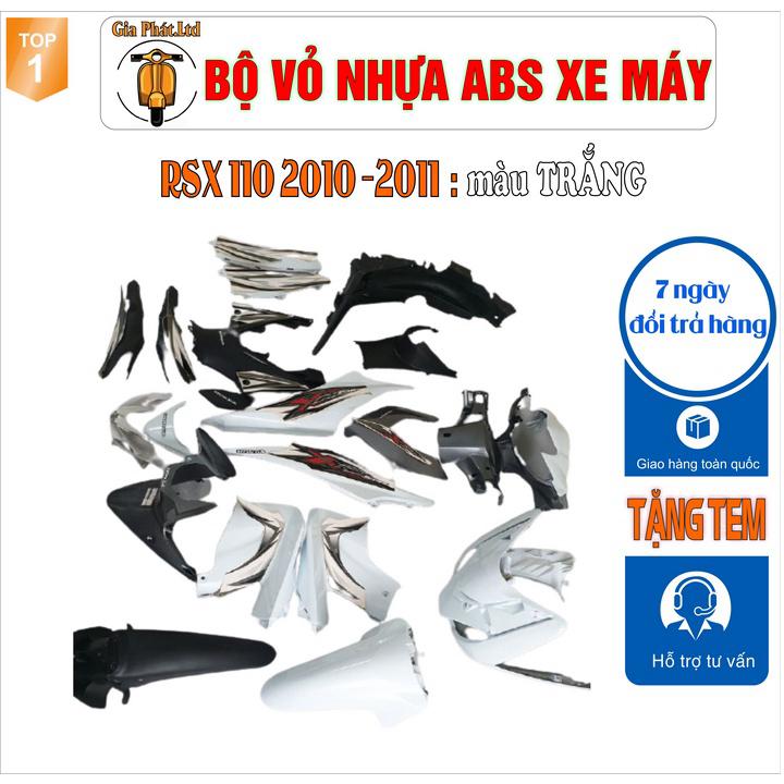  Dàn áo xe WAVE RSX 110 nhựa nguyên sinh ABS cao cấp màu TRẮNG đời 2010 -2011 - SPP549  988  
