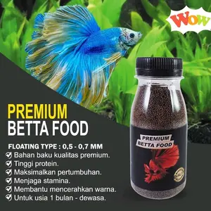 Pelet ikan cupang premium untuk pertumbuhan dan mutasi warna