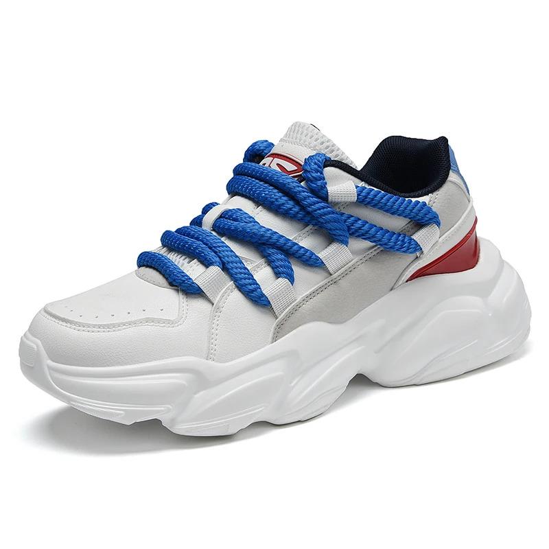 Anpassa Dammode Läder Sport Promenader Sneakers Chunky Höjd Ökad Hiss Fritidslöpare Skor för män Tränare Träning_voghion.com