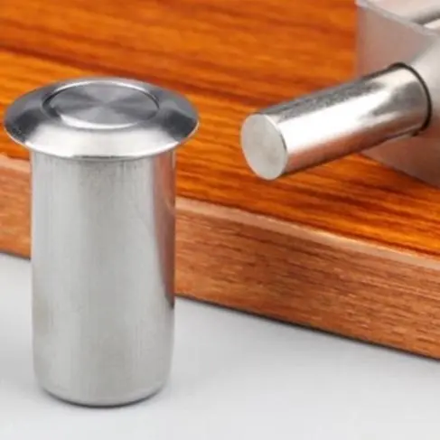 hố chốt âm cửa chặn cát,chặn bụi bằng inox lỗ 15mm