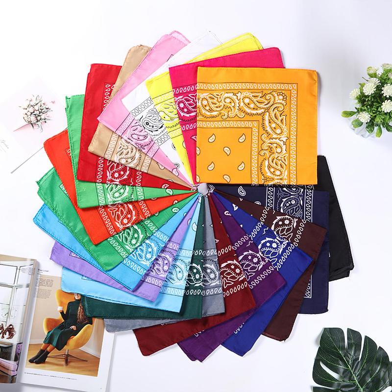 Khăn vuông lụa, Khăn Bandana khổ vuông to 54X54cm làm áo yếm, quàng đầu, tạo kiểu LAZY LIFE STORE