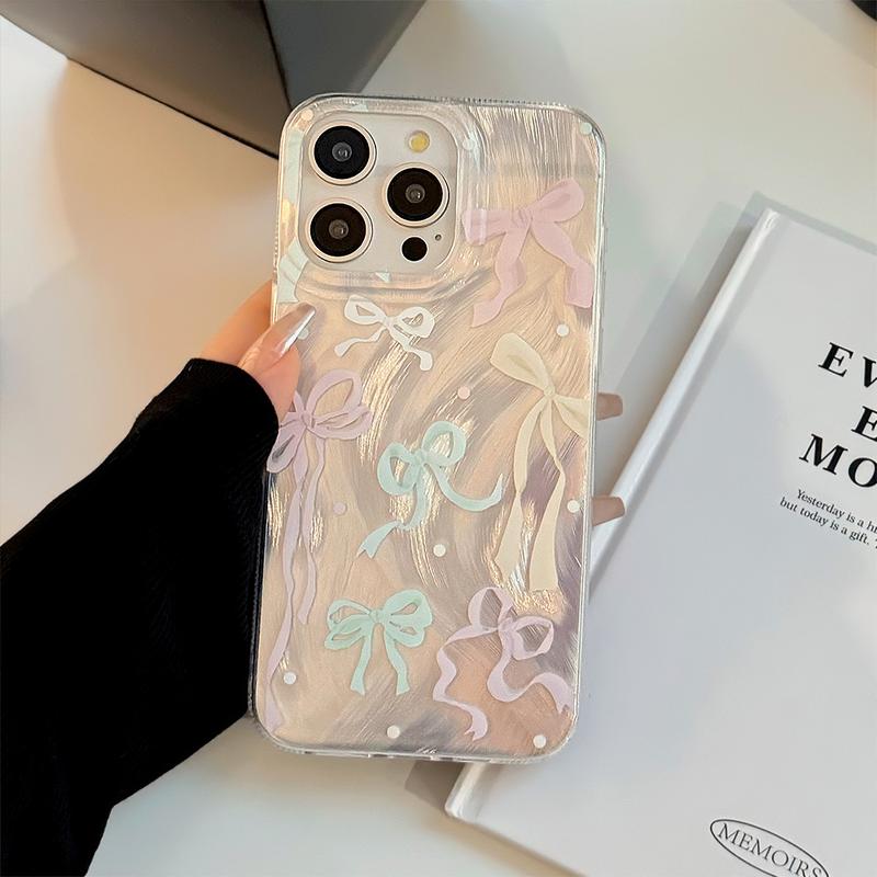 Product Introduction of Dopamine Color Bow for Apple 15 Feather Yarn Iphone13 Phone Case 12 Phone Case 16promax Protector Smartphone Protector Smartphone Cover Protective Shockproof Casing Cellphone 11