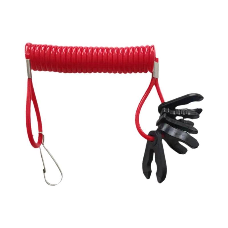 Product Introduction of 1set 7 Keys Boat Engine Outboard Motor Kill Switch Lanyard Motorboat Safety Urgent Rope Key Selling Reminder Tether Flameout Rop 25