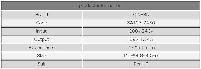 Product Introduction of 19V 4.74A 90W 7.4*5.0mm Laptop Adapter Charger For HP Probook 4440s 4535s 4530S 4540S 6470b 6475b 6570b Pavilion DV3 DV4 DV5 DV6 3