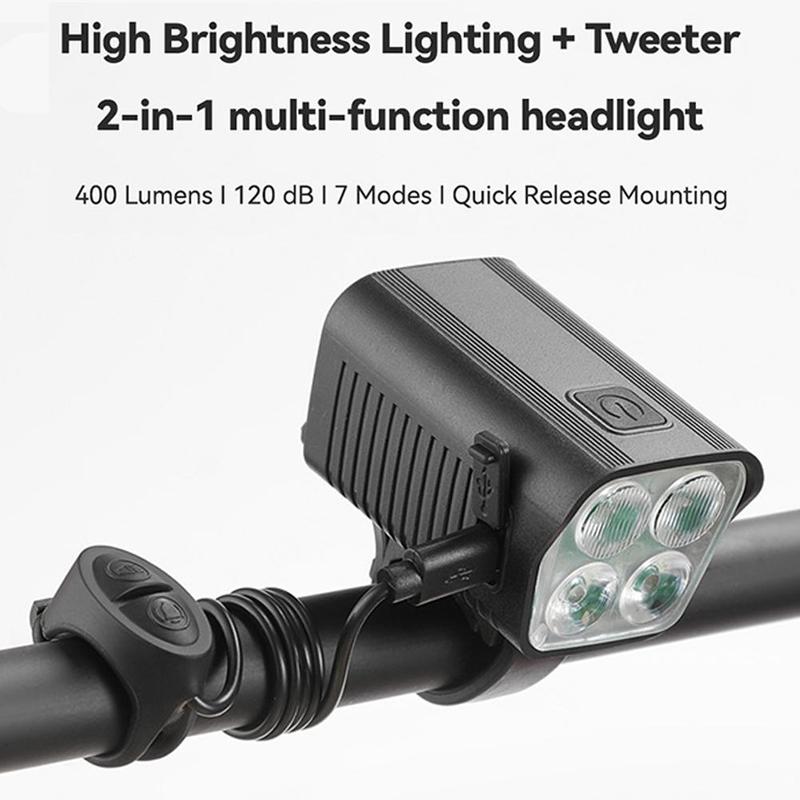 Product Introduction of Đèn xe đạp, Có Còi, Có Thể Sạc Lại USB, LED, Không thấm nước, Thích hợp cho xe đạp MTB, Đèn an toàn ban đêm tối 25