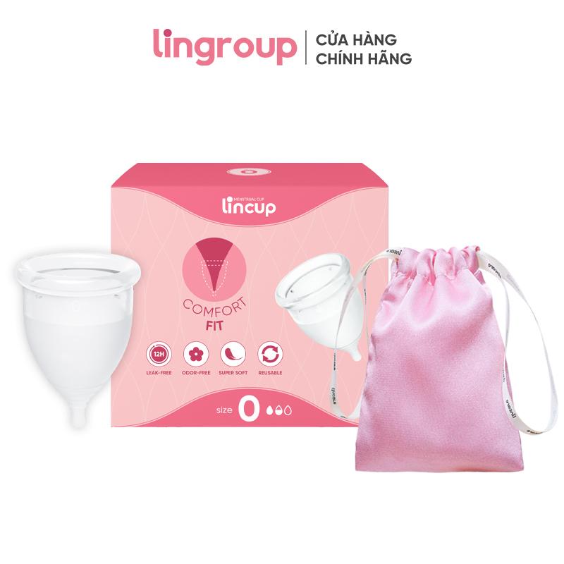 Combo cốc nguyệt san Lincup và túi lụa satin bảo quản cốc