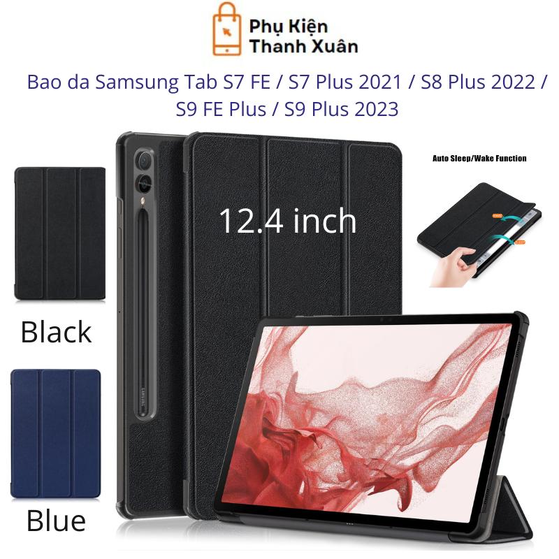 Bao da cho Samsung Galaxy Tab S7 Fe / S7 Plus 2021 / S8 Plus 2022 / S9 Plus / S9 Fe Plus 2023 12.4 inch - Gập dựng được