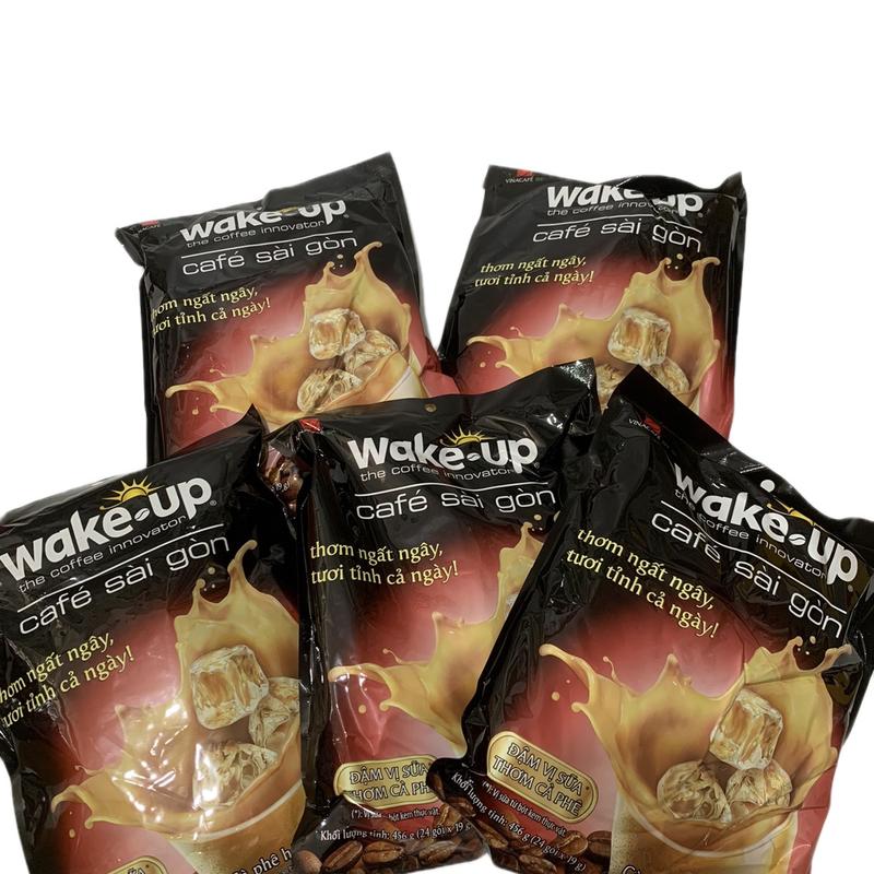 Combo 5 túi cà phê sữa Wake up Sài gòn - 24 gói/ túi Coffee Cafe
