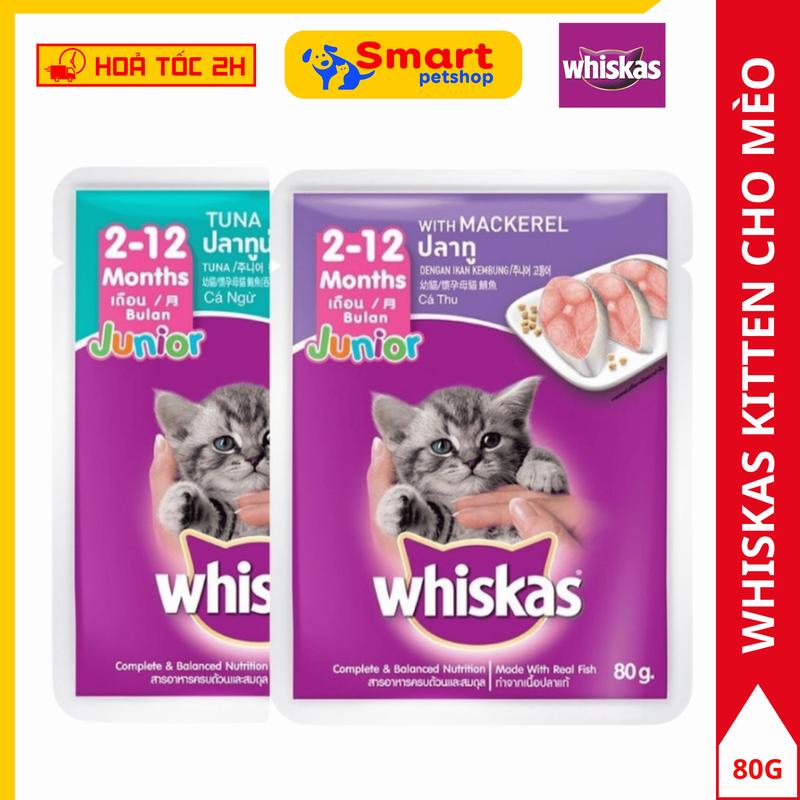 Pate Tươi Cho Mèo WHISKAS Dành Cho Mèo Con Và Mèo Trưởng Thành - Gói 80gr 2
