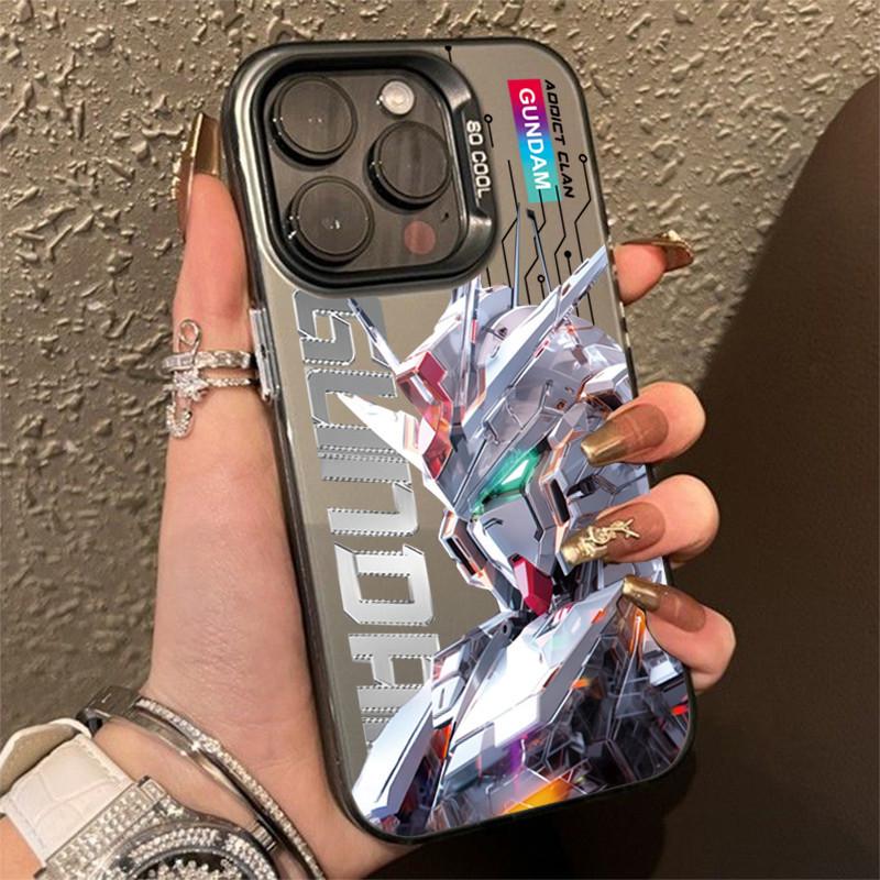 Ốp Điện Thoại Hợp Xu hướng Họa Tiết Mech Gundam, Ốp Bảo Vệ, Dành Cho iPhone 16, 15pro, 14promax, 16, 15 Promax, Xs, Ốp Mềm, 16plus, 11, 13 Pro, Chống Rơi, Chống Trầy Xước, XR, 7Plus Phụ Kiện 7