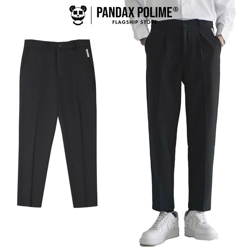 Quần tây âu nam nữ học sinh đi học hàn quốc dáng baggy ống suông rộng cao cấp co giãn Pandax màu đen và kem công sở Ong Menswear Pants Cotton