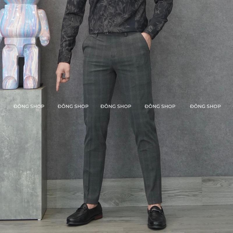 Quần Âu Nam - Quần Tây Nam - Quần Âu Kẻ Caro 512 HÀNG ĐẸP chất vải cực dày dặn ,co dãn, fom dáng slimfit quần  nam Pants Jean Menswear quần  âu quần  tây