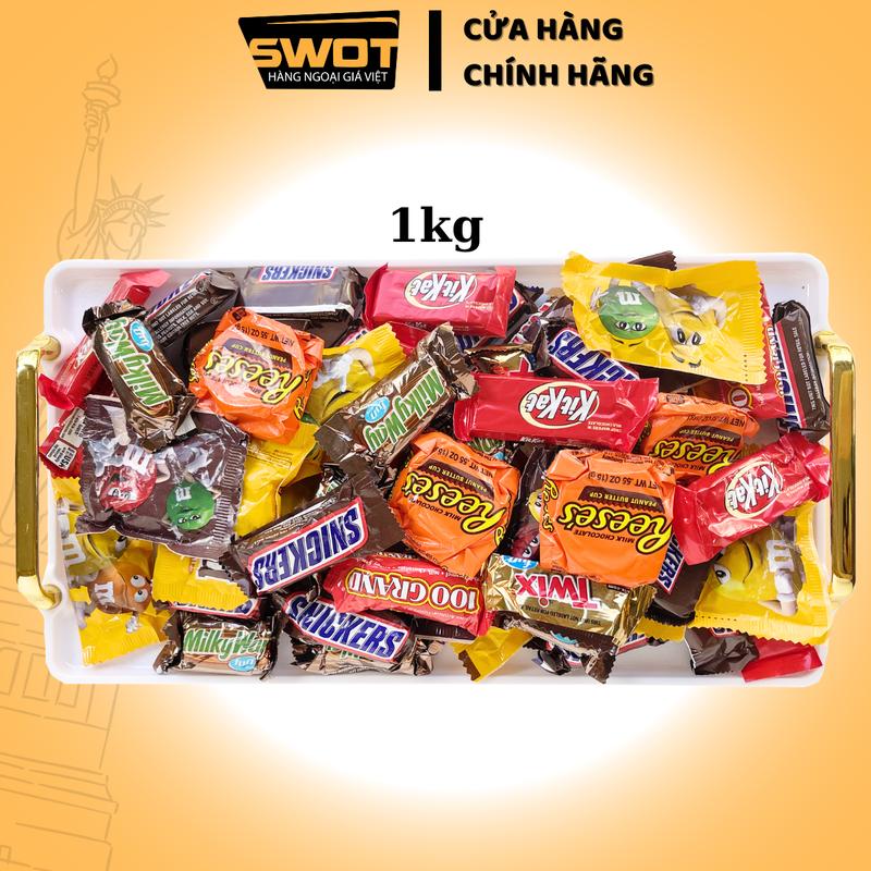 1kg Socola tổng hợp Kirkland Signature All Chocolate 150 viên Mỹ sôcôla cao cấp chính hãng ngọt nhẹ - SWOT