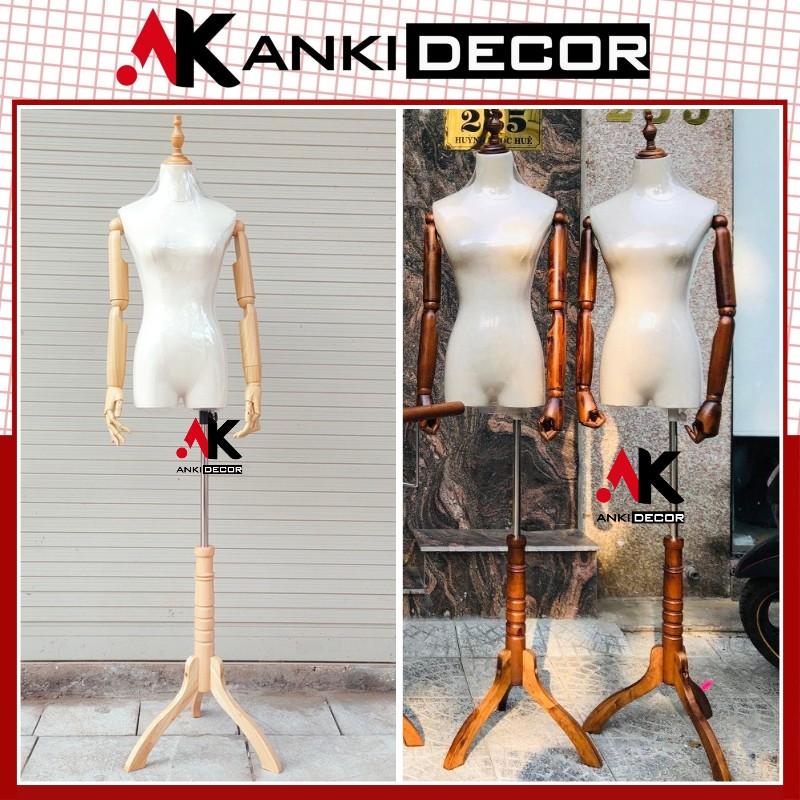Manocanh nữ có tay gỗ Decor Cửa Hàng | canh nữ có tay, canh nữ nửa người tay gỗ | Anki Decor 0