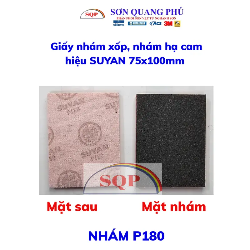 Nhám xốp 75x100mm P180 P240 P320 P400 P500 P600 P1200 P1500 P2000 P3000 có 1 mặt dính nhám chà đánh bóng 2