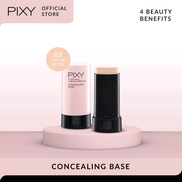Pixy UV Whitening 4 Beauty Benefit Concealing Base -  2 in 1 Alas Bedak (Foundation) +Concealar 4
