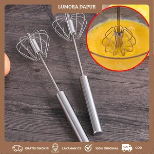 Hand Mixer Manual / Pengocok Telur Stainless Steel / Blender Kocokan Putar / kocokan telur