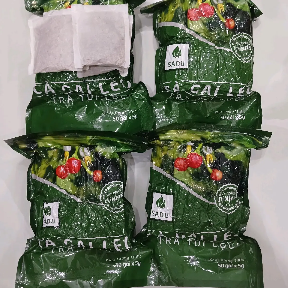SaDu Trà Túi Lọc Cà Gai Leo 1kg 4 bịch (200 túilọc) Tặng 1 bịch trà diếp cá 100gr