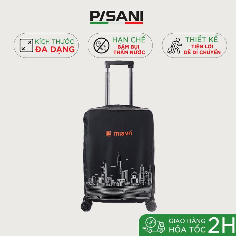  Bao Trùm Vali Cover City Chống Trầy Xước - Size 20 24 28 inch Vải Dù Chống Nước Trang Bị Khóa Kéo 