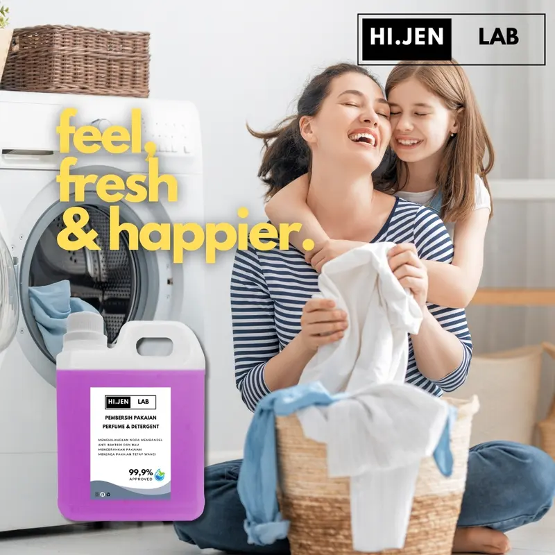 Deterjen Cair / Detergent Liquid Laundry Premium Pembersih Pakaian & Penghilang Noda 1 Liter Jerigen Aroma Parfum EDT 2