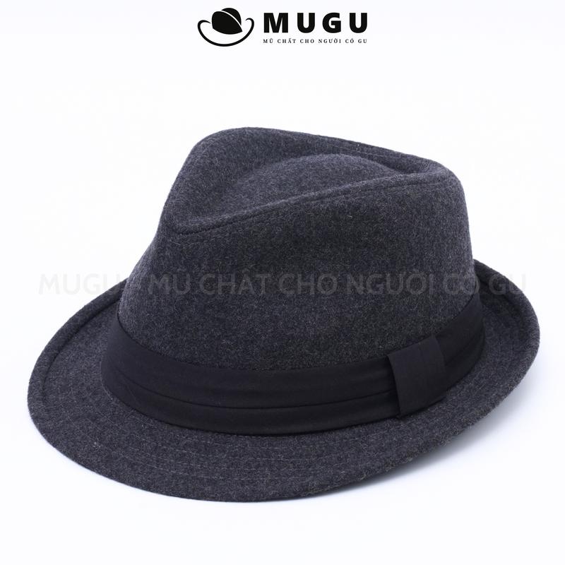 Mũ Phớt Nam Trung Niên FN12 - Mũ Fedora Vành Ngắn Cao Cấp | MUGU Hat Nón