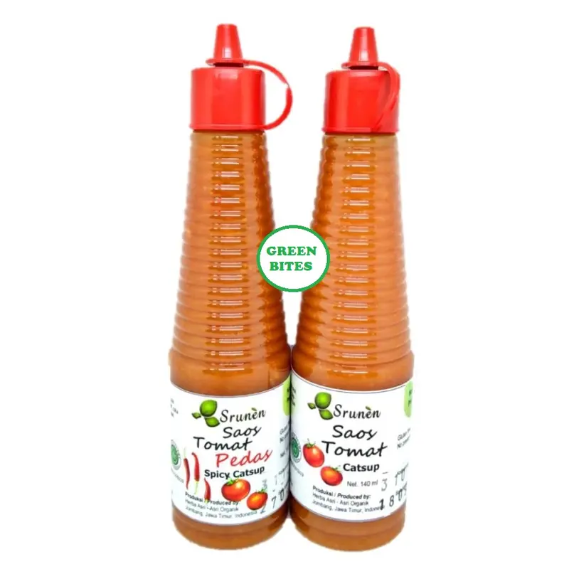 Srunen Saos Tomat & Saus Pedas Gluten Free - Non MSG 140 ml 0