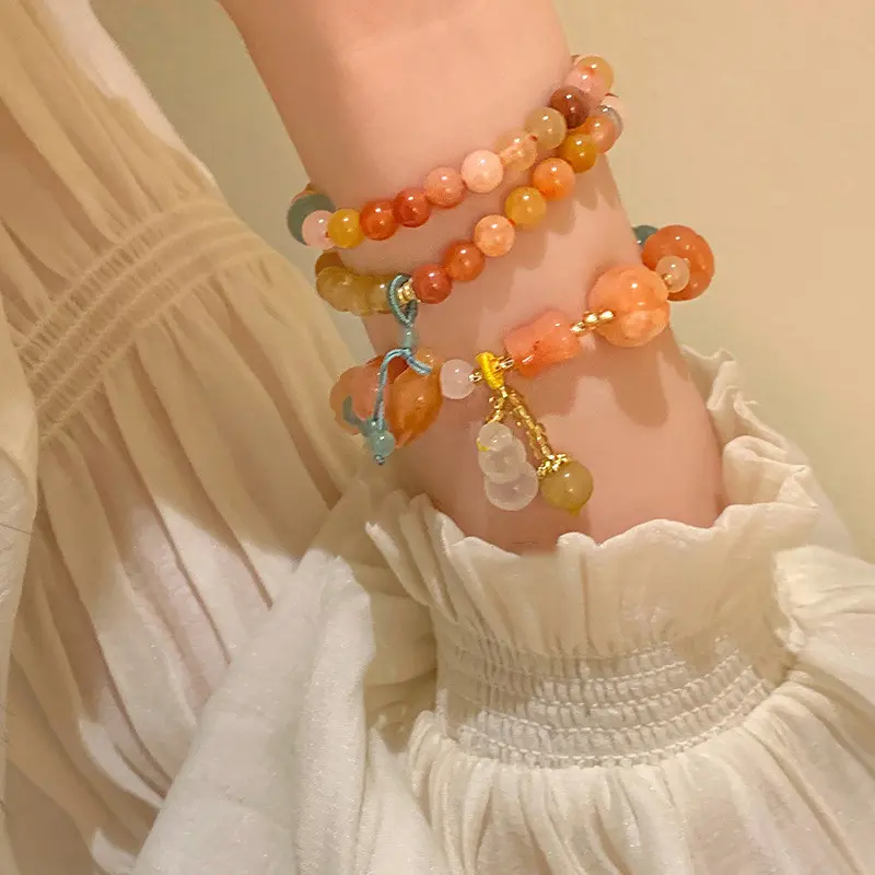 Gelang Manik-manik Labu Cina Baru Gaya Kuno Labu Ashi Desain Ornamen Tangan Untuk Gelang Wanita 3