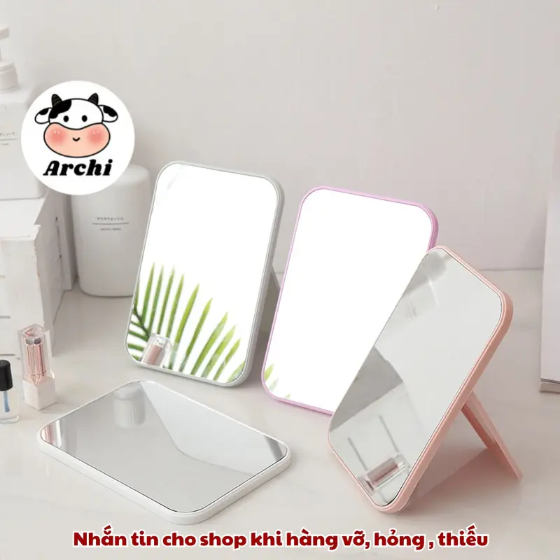 Gương soi để bàn tiện dụng gấp gọn mini - Hàng chính hãng