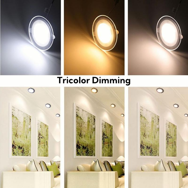 Product Introduction of LED Downlight Tricolor Dimming 5W/7W/9W/12W LED Lights Ceiling Light Downlight/Pin Light/ Recessed Light/ Panel Lights led 11