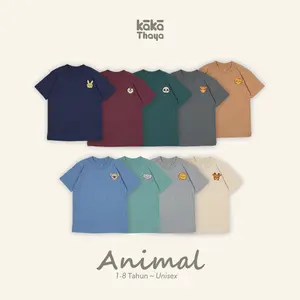 KAKATHAYA Animal - Kaos Anak Laki Laki Kaos Saku Anak Kaos Karakter Anak 1-8 Tahun