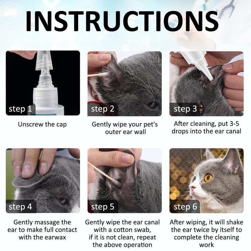 Product Introduction of [Ready Stock & Cod] Elaimei Pet Ear Cleaning Liquid Ear Mite Removal Child Meatus Acusticus Cleaning for Cats and Dogs Ear Cleaning Liquid 50ml 2