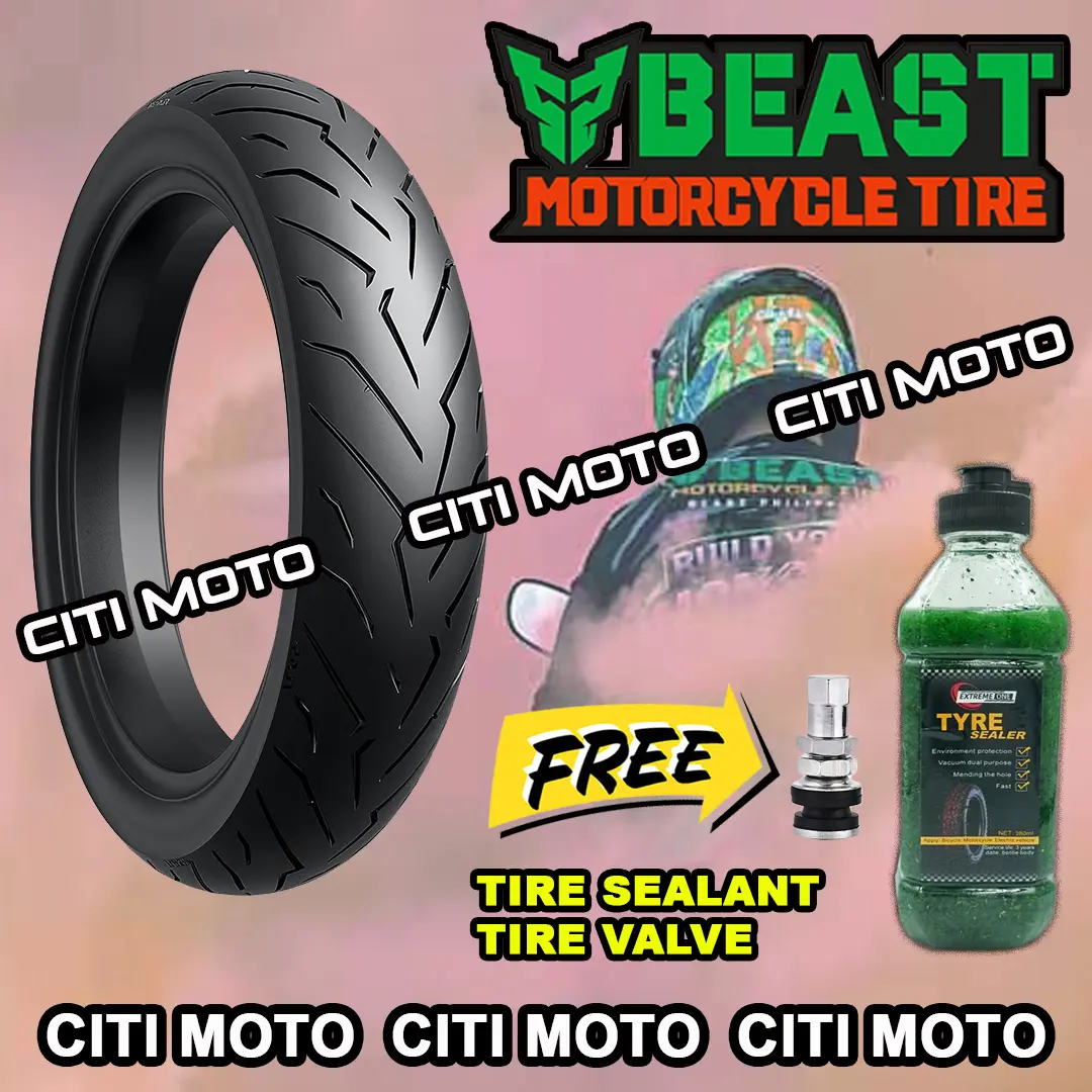 BEAST FLASH TIRE BY 14" & 17" TUBELESS FREE SEALANT & PITO