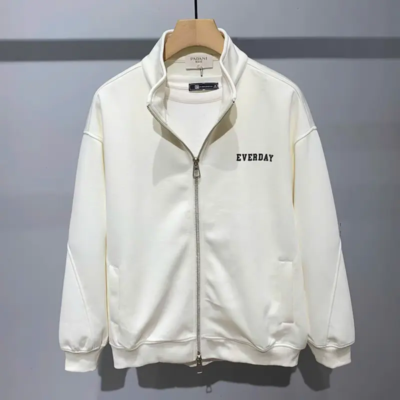 Áo khoác Nỉ hai lớp chất vải mịn thêu logo thoáng khí không xù Lông Áo Khoác Thu Đông Menswear Jacket 0