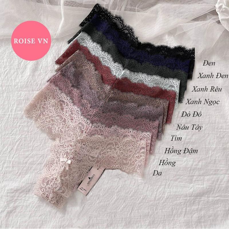 Set 5 quần lót nữ ren chữ T voi women 8003