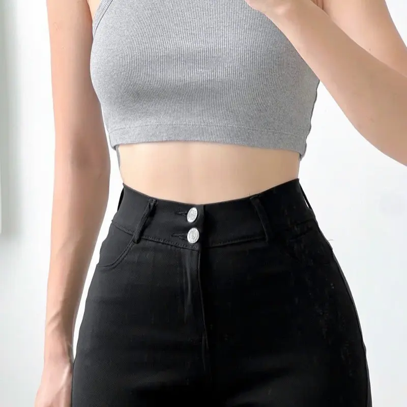 Quần nữ legging kaki nhung mịn, co giãn tốt, lưng dây kéo Women Pants 2