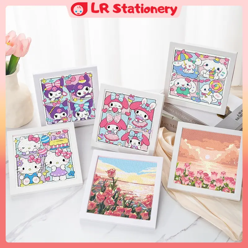 LR 23*18CM Kids 5D Diamond Painting Set With Frame Crystal Diamond Painting DIY Home Decor