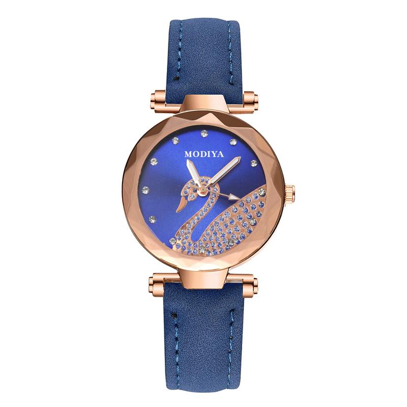 Product Introduction of Swan Watch Women's Factory Direct Supply Suede Matte Leather with Net Red Quartz Watch  Women's Watch 14