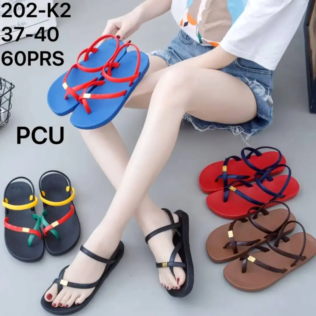 Sandal Wanita Tali Belakang Karet jelly 202 K2 Sandal