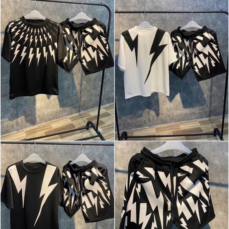 Bộ quần áo TIA SÉT chất cotton poly co giãn thấm hút mồ hôi cho nam nữ