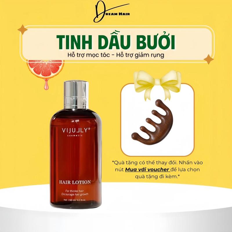Xịt Bưởi Mọc Tóc Hỗ Trợ Giảm Rụng, Xịt Bưởi ViJully - Hair Lotion - Tinh Dầu Bưởi - Xịt Mọc Tóc 150ML (Mua 1 Tặng 1 - Quà Tự Chọn) Dưỡng Tóc Nữ - Chăm Sóc Tóc