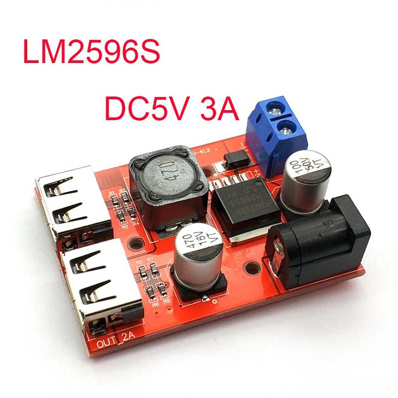 Module Bước Xuống, 9V / 12V / 24V / 36V Sang 5V, DC-DC Sạc Xe, Module Cấp Nguồn Điều Áp 3A Năng Lượng Mặt Trời