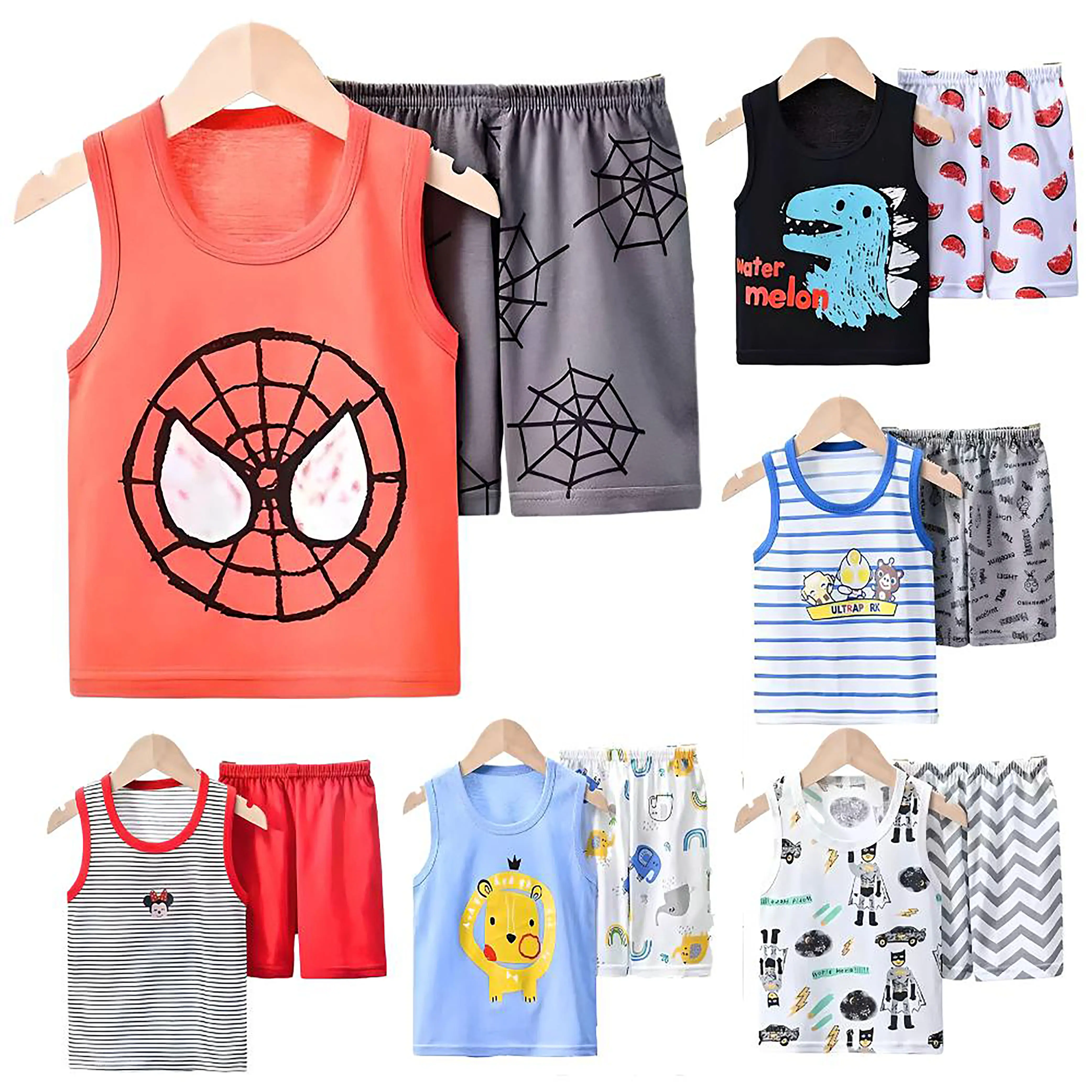 0 to 5 years old Unisex Clothes Terno Fashion Sando and Short Set SSFK-3