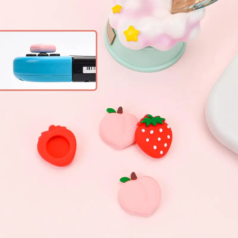 Cute Cartoon Kawaii Silicone Thumb Grip Caps, Joystick Covers for Switch / OLED / Switch Lite, Switch Game Accessories 4